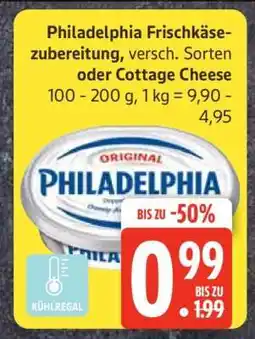 Edeka Philadelphia Frischkäsezubereitung oder Cottage Cheese Angebot