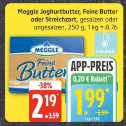 Edeka Meggle Joghurtbutter Feine Butter oder Streichzart Angebot