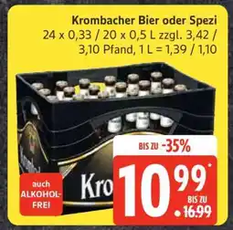 Edeka Krombacher Bier oder Spezi Angebot