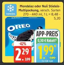 Edeka Mondelez oder Nuii Stieleis-Multipackung Angebot