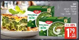 Edeka Iglo Spinat Angebot