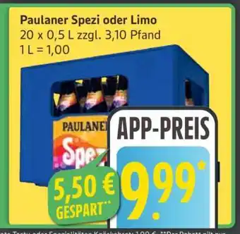 Edeka Paulaner Spezi oder Limo Angebot