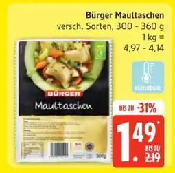 Edeka BÜRGER Maultaschen Angebot