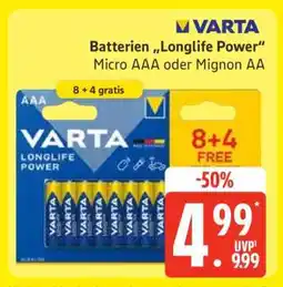 Edeka Varta Batterien „Longlife Power“ Angebot