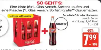 Edeka Coca-Cola Cola oder Limonaden Angebot