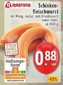 Edeka Rasting Schinkenfleischwurst Angebot
