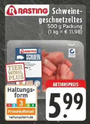 Edeka Rasting Schweinegeschnetzeltes Angebot