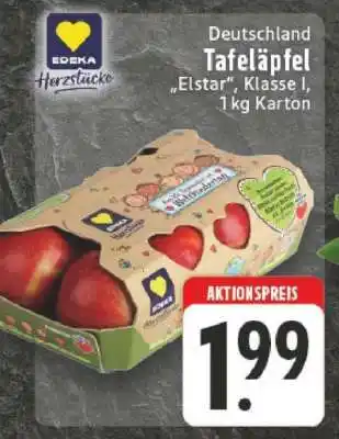 Edeka Deutschland Tafeläpfel „Elstar“, Klasse I, 1 kg Karton Angebot