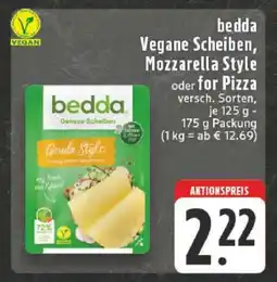 Edeka bedda Vegane Scheiben, Mozzarella Style Angebot