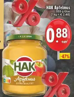 Edeka HAK Apfelmus Angebot