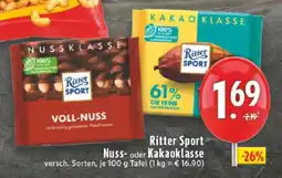 Edeka Ritter Sport Nuss- oder Kakaoklasse Angebot