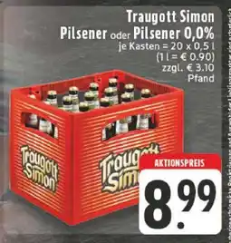 Edeka Traugott Simon Pilsener oder Pilsener 0,0% Angebot
