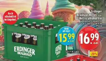 Edeka Erdinger Brauhaus Helles oder Helles Alkoholfrei Angebot