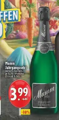 Edeka Mumm Jahrgangssekt Angebot