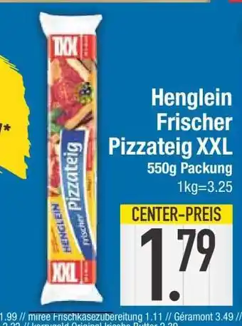 Edeka Henglein Frischer Pizzateig XXL Angebot