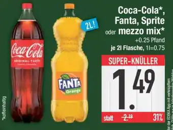 Edeka Coca-Cola, Fanta, Sprite oder Mezzo Mix Angebot
