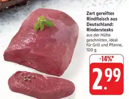 Edeka Zart gereiftes Rindfleisch aus Deutschland: Rindersteaks Angebot