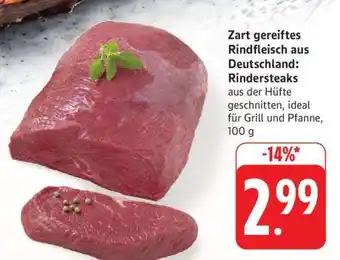 Edeka Zart gereiftes Rindfleisch aus Deutschland: Rindersteaks Angebot