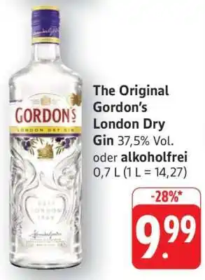 Edeka The Original Gordon’s London Dry Gin Angebot