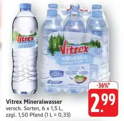 Edeka Vitrex Mineralwasser Angebot