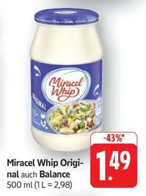Edeka Miracel Whip Original auch Balance Angebot