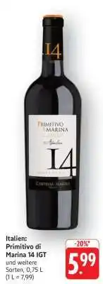 Edeka Primitivo di Marina 14 IGT Angebot