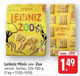 Edeka Leibniz Minis oder Zoo Angebot