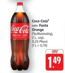 Edeka Coca-Cola oder Fanta Orange Angebot