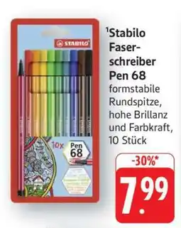 Edeka Stabilo Faserschreiber Pen 68 Angebot