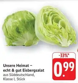 Edeka Unsere Heimat – echt & gut Eisbergsalat Angebot
