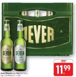 Edeka JEVER Pilsener oder Fun Angebot