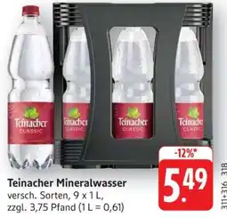 Edeka Teinacher Mineralwasser Angebot