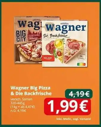 Famila Nord Ost Wagner Big Pizza & Die Backfrische Angebot