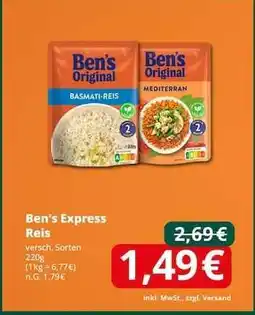 Famila Nord Ost Ben's Express Reis Angebot