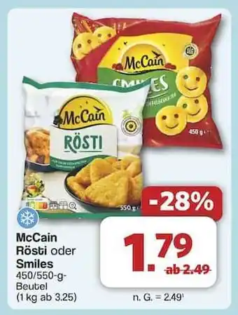 Famila Nord Ost McCain Rösti oder Smiles Angebot