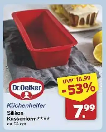 Famila Nord Ost Dr. Oetker Küchenhelfer Silikon-Kastenform Angebot