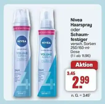 Famila Nord Ost NIVEA Haarspray oder Schaumfestiger Angebot