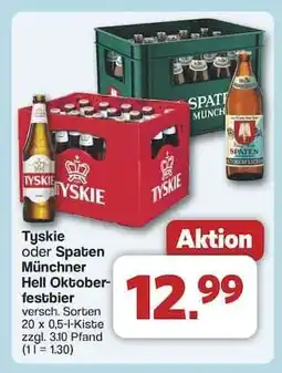 Famila Nord Ost Tyskie oder Spaten Münchner Hell Oktoberfestbier Angebot
