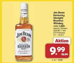 Famila Nord Ost Jim Beam Kentucky Straight Bourbon Whiskey oder Likör Angebot