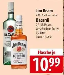 Famila Nord Ost Jim Beam oder Bacardi Angebot