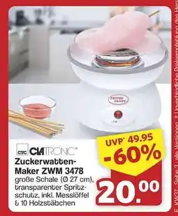 Famila Nord Ost Zuckerwatten-Maker ZWM 3478 Angebot