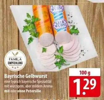 Famila Nord Ost Bayrische Gelbwurst Angebot