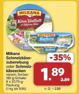 Famila Nord Ost Milkana Schmelzkäsezubereitung oder Schmelzkäseecken Angebot