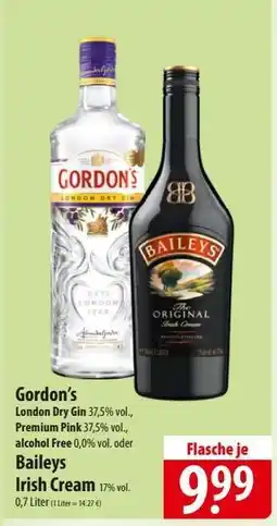 Famila Nord Ost Gordon's London Dry Gin / Baileys Irish Cream Angebot