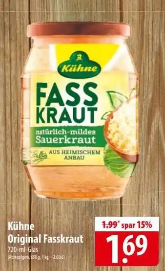 Famila Nord Ost Kühne Original Fasskraut Angebot