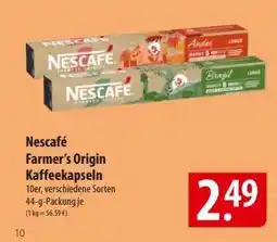 Famila Nord Ost Nescafé Farmer's Origin Kaffeekapseln Angebot