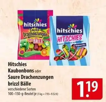 Famila Nord Ost Hitschies Kaubonbons oder Saure Drachenzungen brizzl Bälle Angebot