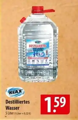 Famila Nord Ost KLAX Destilliertes Wasser Angebot