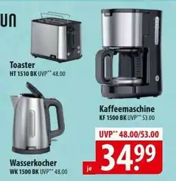 Famila Nord Ost Kaffeemaschine KF 1500 BK Angebot