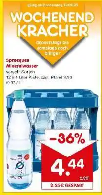 Netto Marken-Discount Spreequell Mineralwasser Angebot